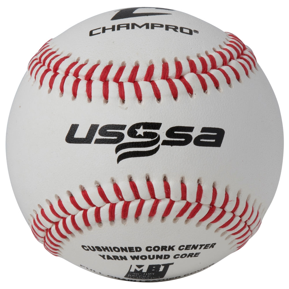 USSSA APPROVED BASEBALL - FULL GRAIN LEATHER COVER BASEBALL
