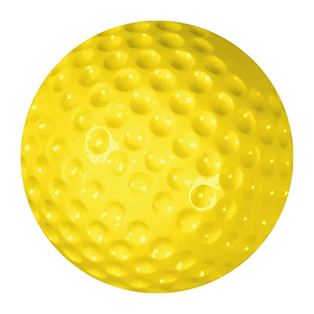 YELLOW - DIMPLE MOLDED BASEBALL - HARDER COVER
