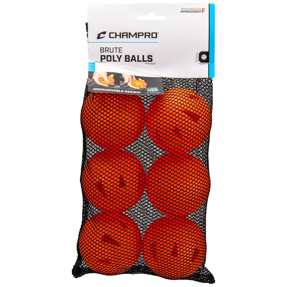 BRUTE TRAINING POLY BALL 6 PK | BASEBALL TRAINING BALL