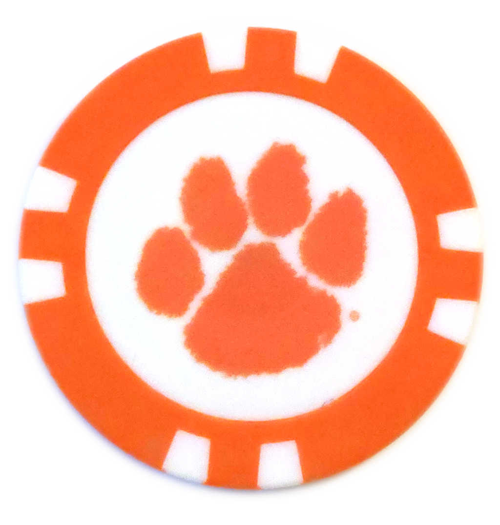 Officially Licensed Clemson Tigers Poker Chip Ball Marker