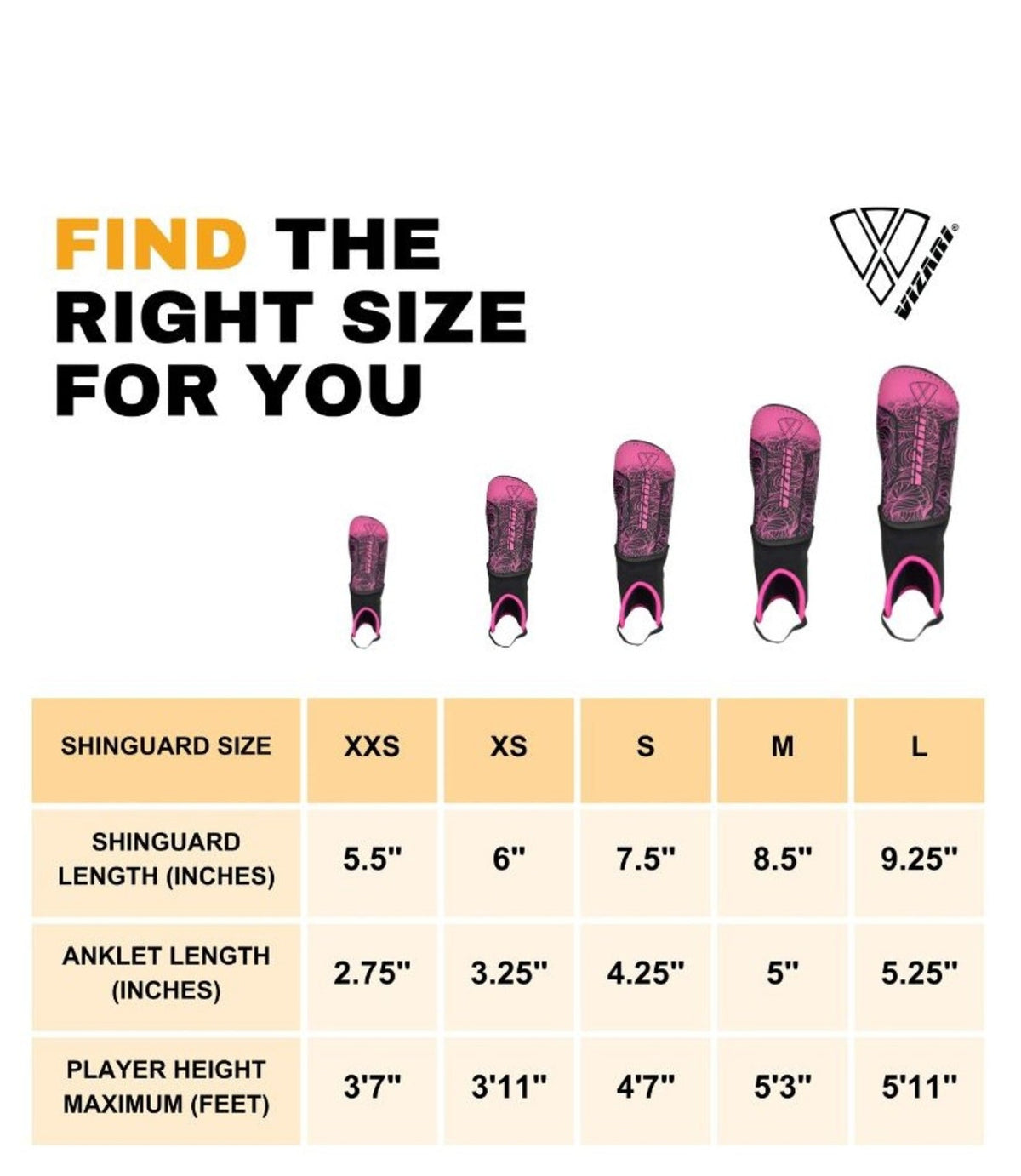 Vizari Cali Soccer Shin Guard with Ankle Protection – Pink/Black