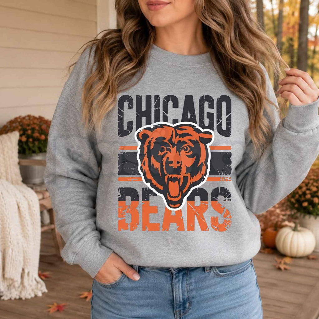 Chicago Bears Football Sweatshirt | Retro Gridiron Game Day Crewneck