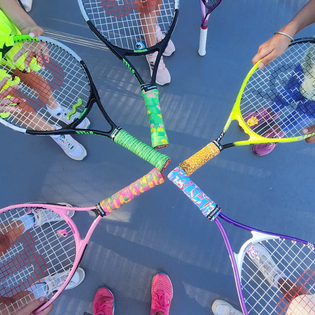 Giraffe Yellow  Tennis Overgrip Tape and Matching Shock Absorbing Dampener for Tennis Racket