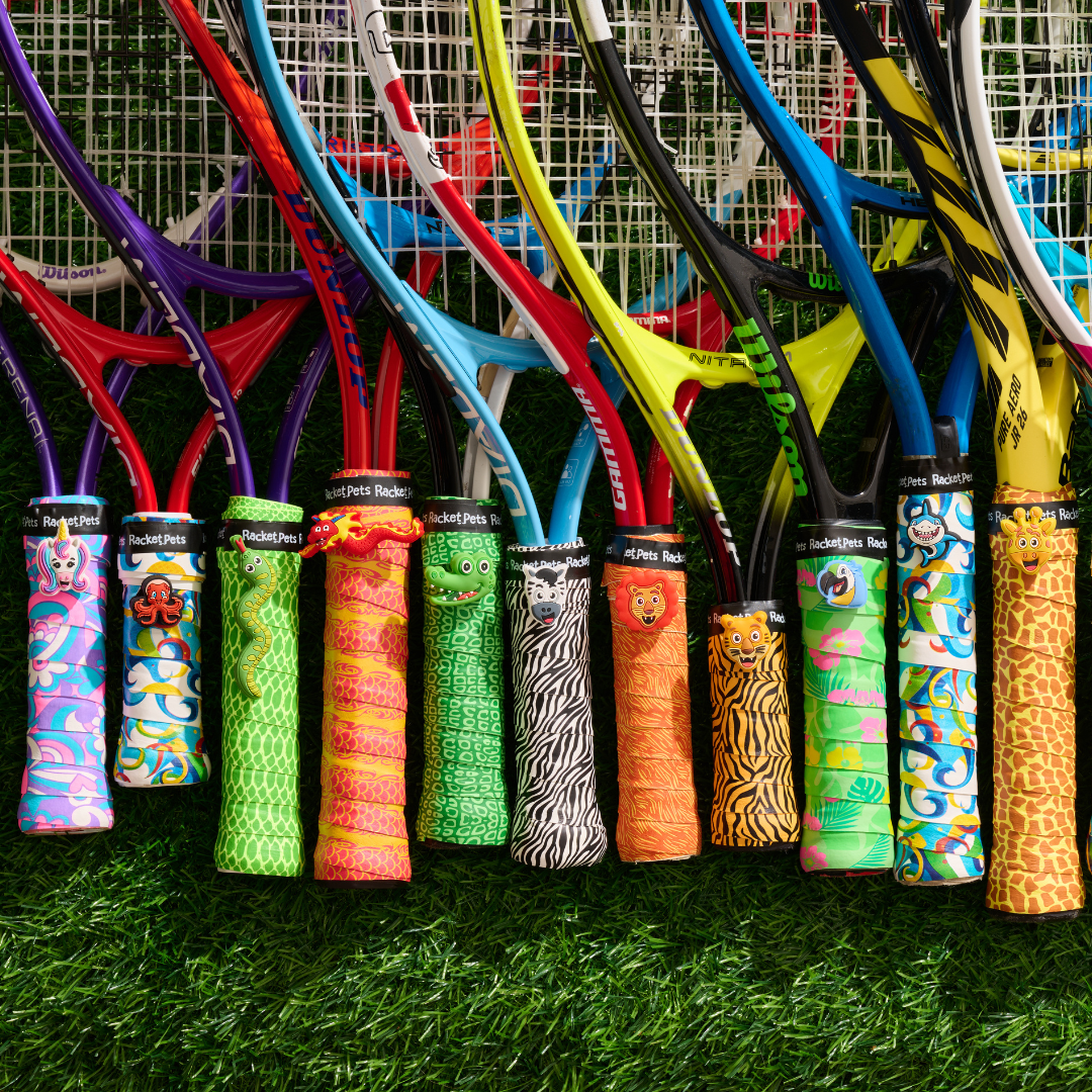 Overgrip Tape for Tennis Racket - Black/White Zebra (pack of 2)