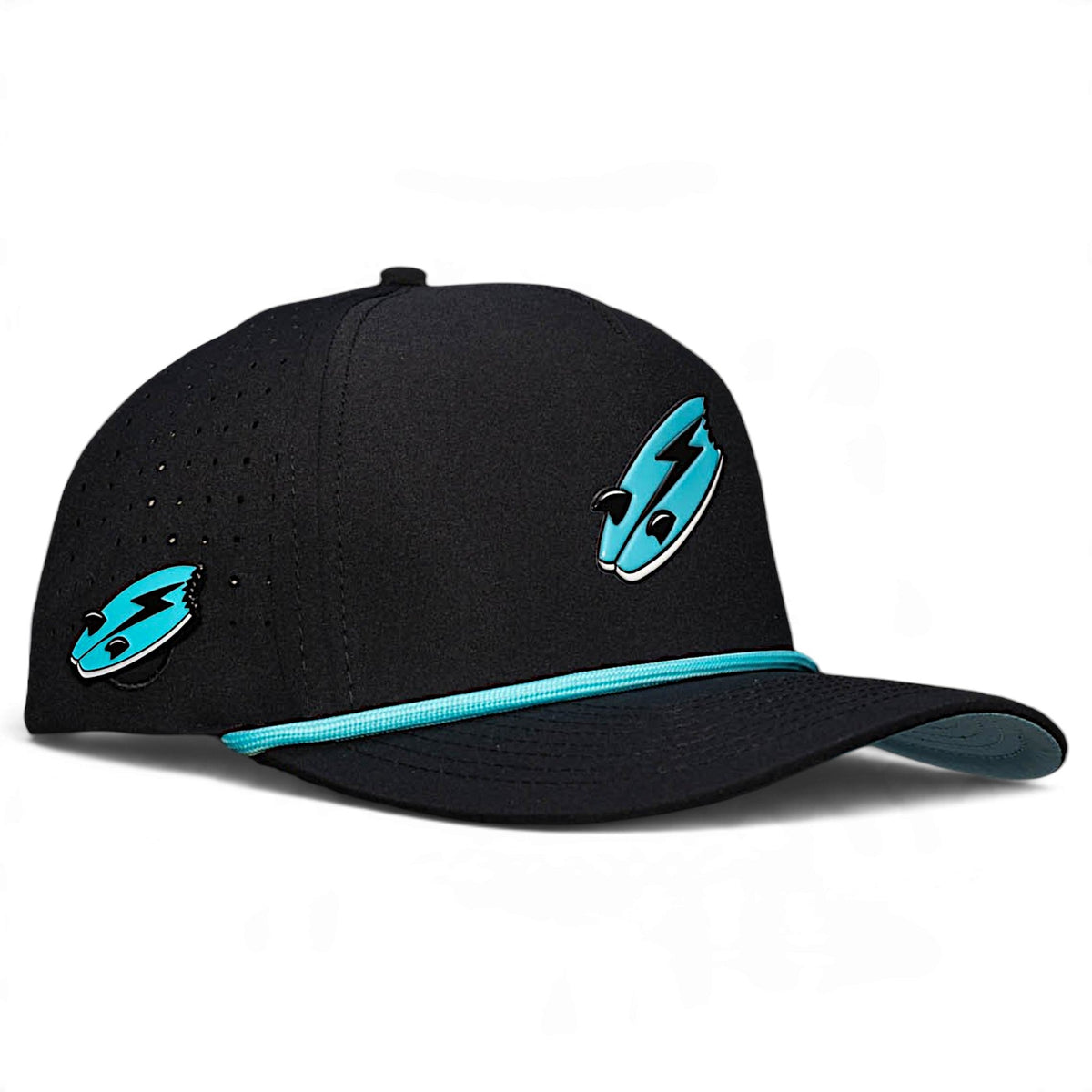 Shark Bite Golf Hat | Snapback Cap | Built-in Magnetic Ball Marker Holder + Marker Included | Adjustable | One Size