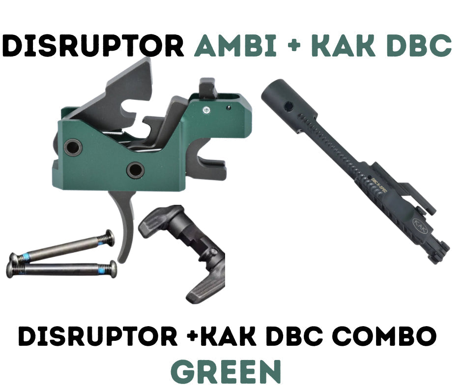 Ambi Disruptor FRT + KAK K-SPEC BCG Combo — No Buffer Upgrade Required | Black or Green