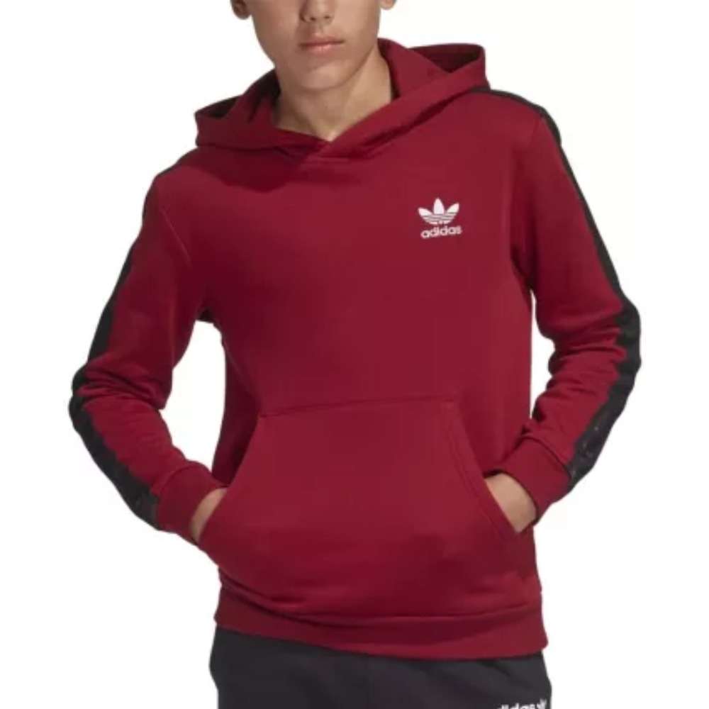 adidas Originals  Kids Tape Hooded Sweatshirt - Burgundy