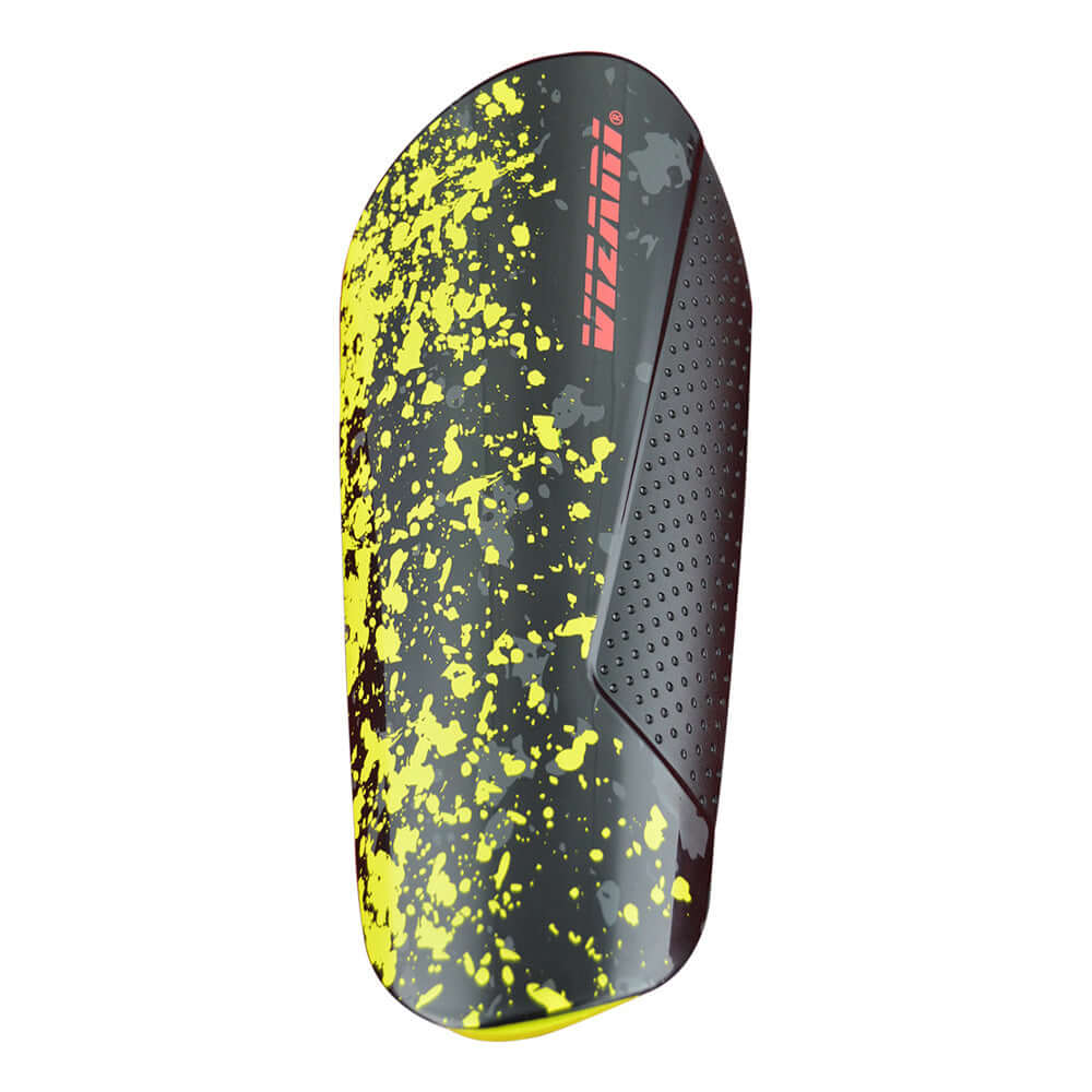 Vizari Sports Elite Soccer Shin Guard with Compression Sleeve, Black/Yellow/Red