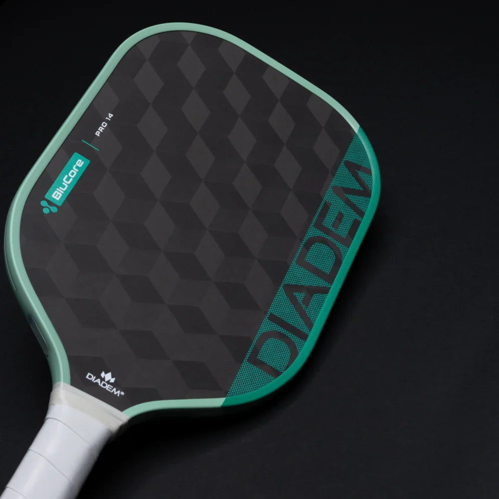 Diadem Edge BluCore Pro Seafoam Pickleball Paddle & Udrippin 3pack Overgrips