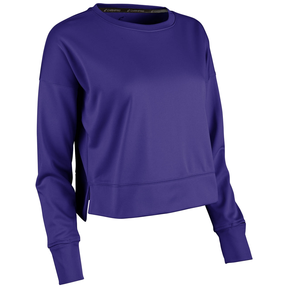 LINEUP FLEECE WOMEN'S CROP CREW | TEAM SPORTS OUTERWEAR