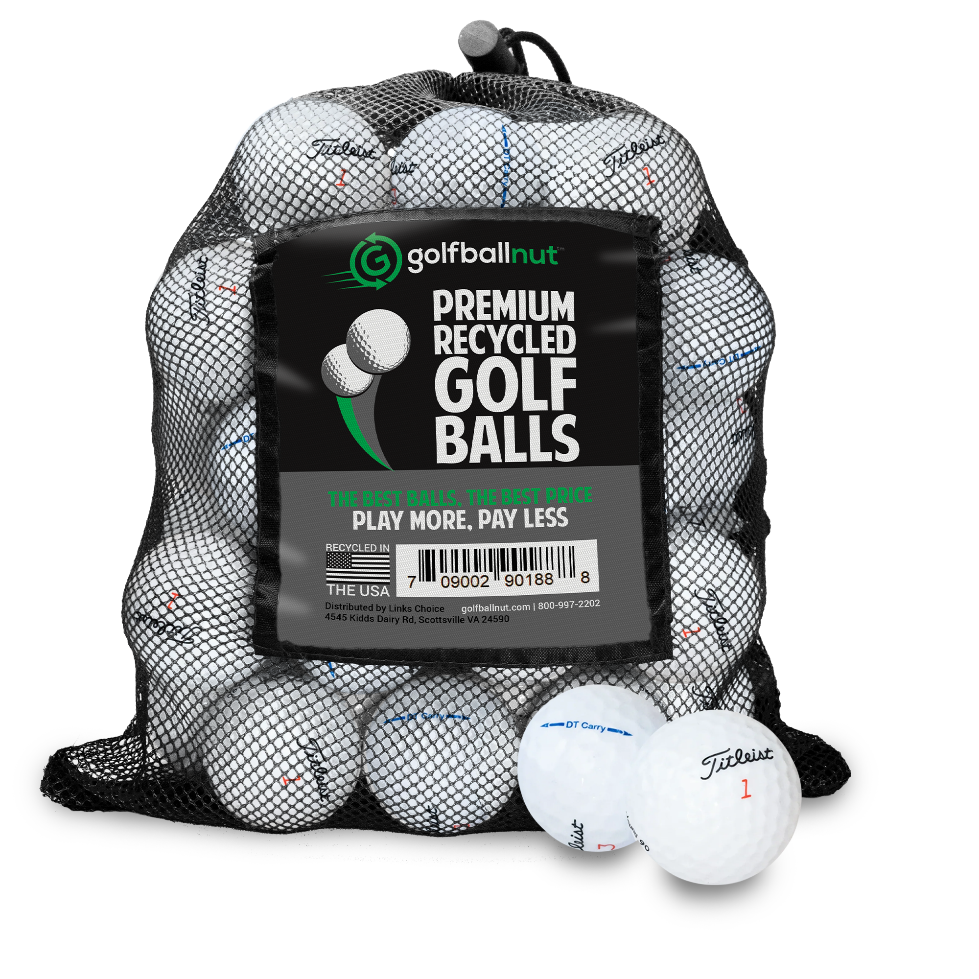 Used Titleist Mix Golf Balls - Mesh Bag