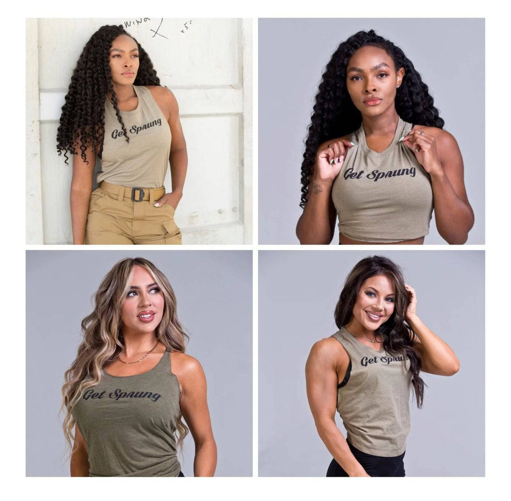 “GET SPRUNG” Women’s Racerback Tank Top S-XL