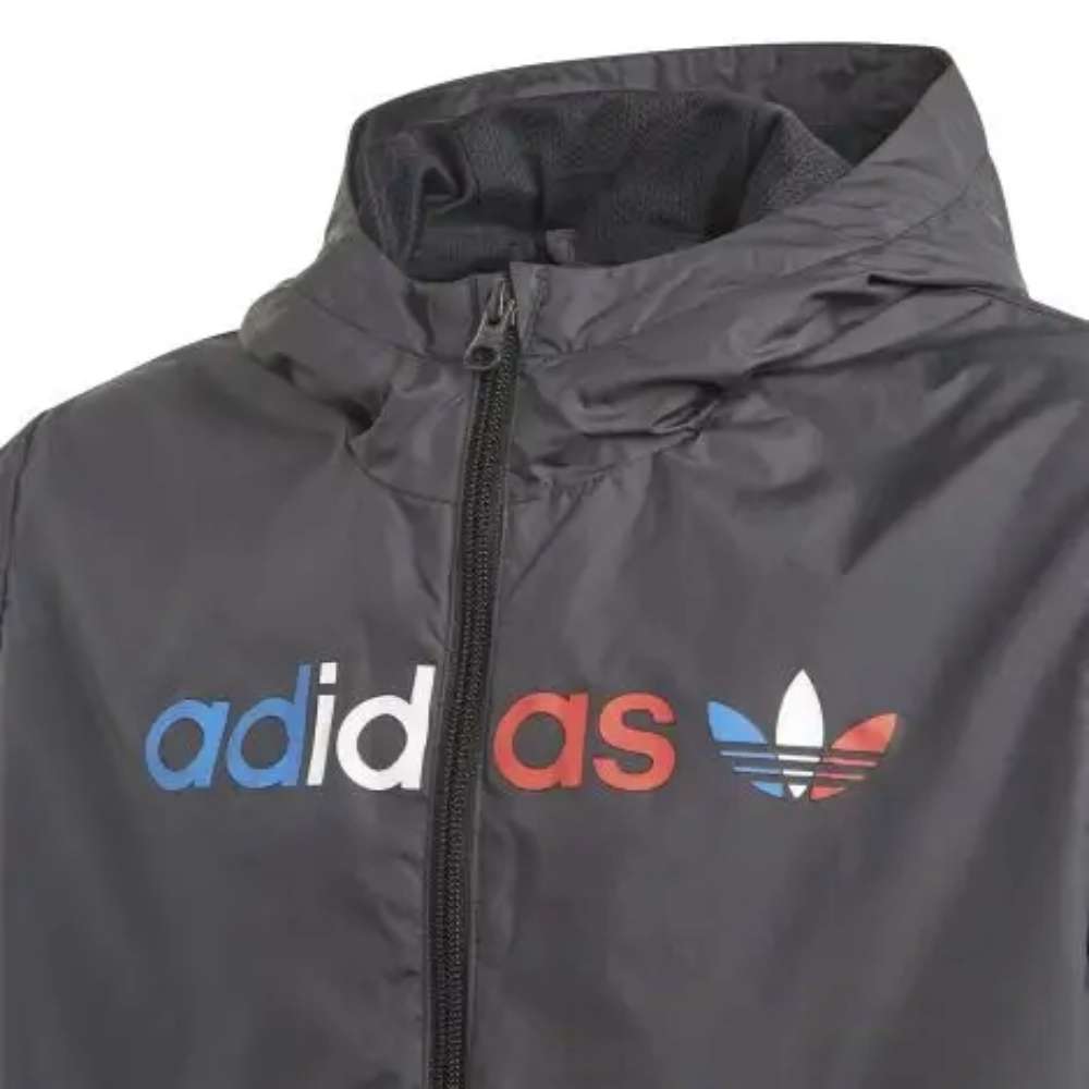 adidas Originals Kids Unisex Adicolor Windbreaker - Black