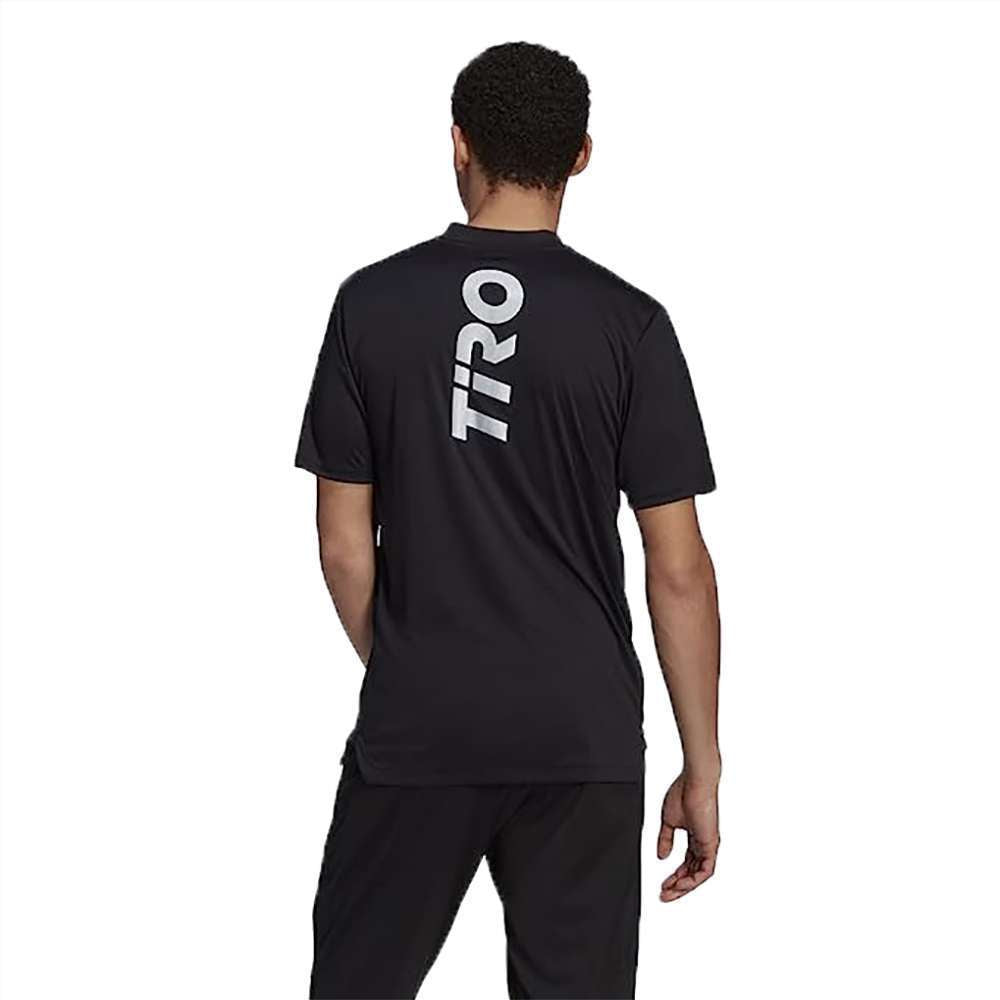 adidas Man's TIRO JSY Word R Tee - BLACK / WHITE