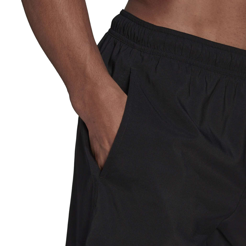 adidas Men's Solid Classic Length Swim Short - BLACK/GREY THREE