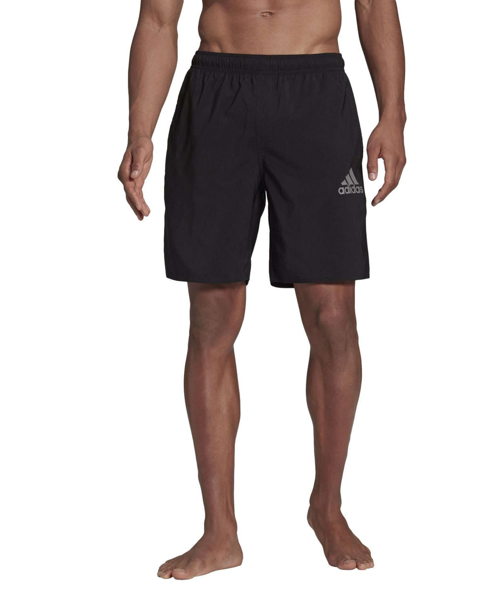 adidas Men's Solid Classic Length Swim Short - BLACK/GREY THREE
