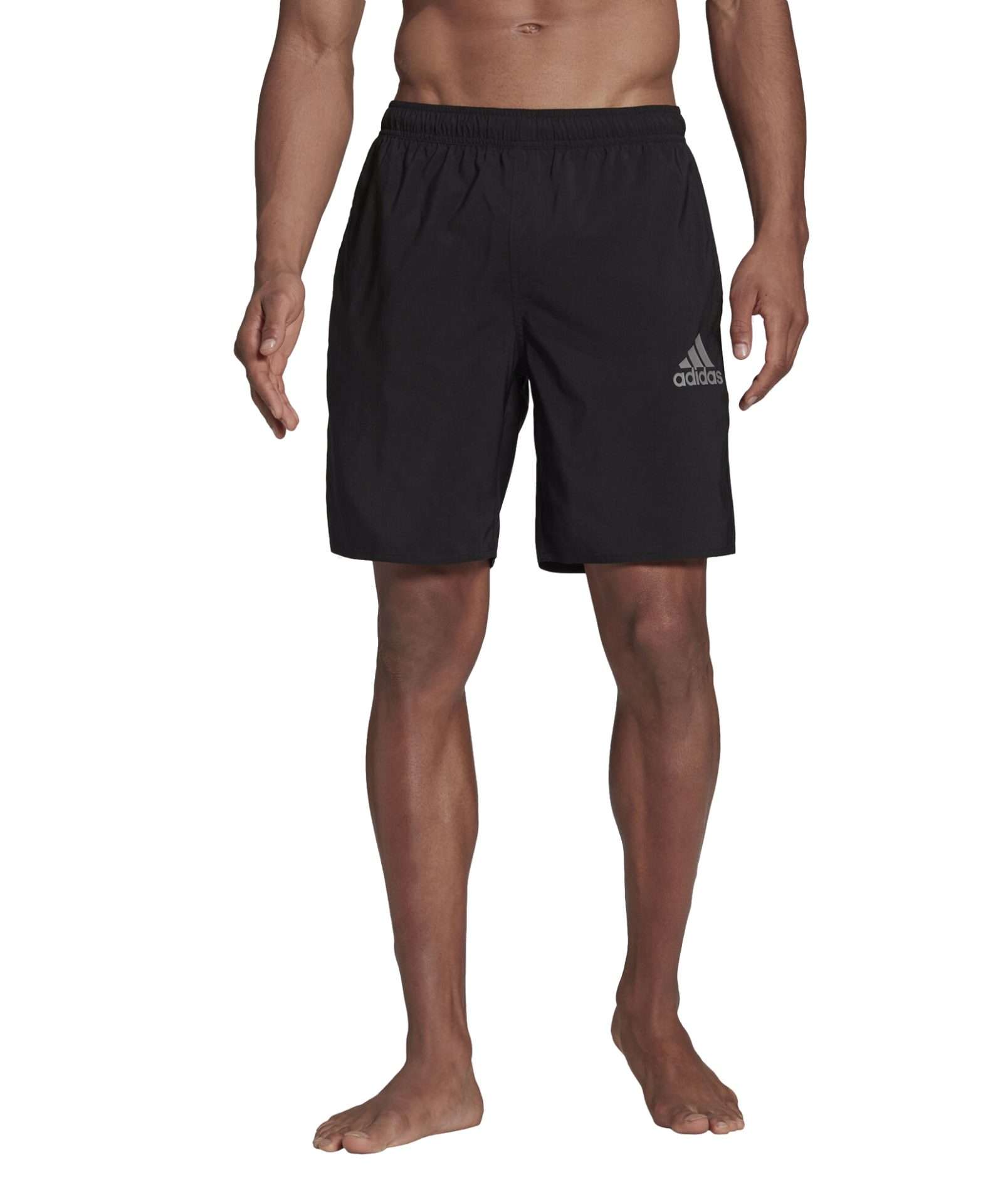 adidas Men's Solid Classic Length Swim Short - BLACK/GREY THREE