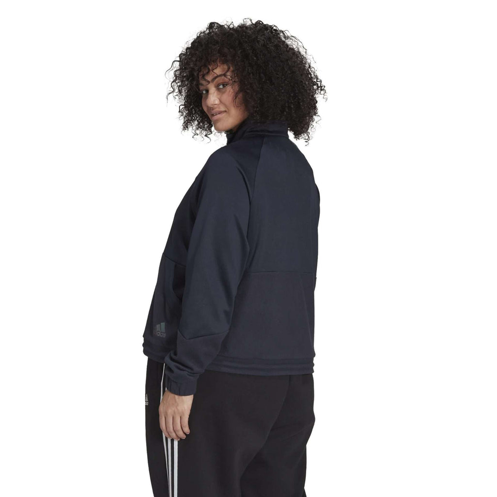 adidas Women's  X ZOE SALDANA PRIMEGREEN TRICOT TRACK JACKET (PLUS SIZE) - LEGEND INK