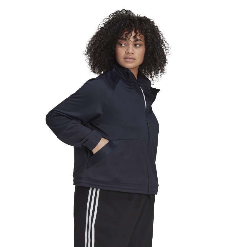 adidas Women's  X ZOE SALDANA PRIMEGREEN TRICOT TRACK JACKET (PLUS SIZE) - LEGEND INK