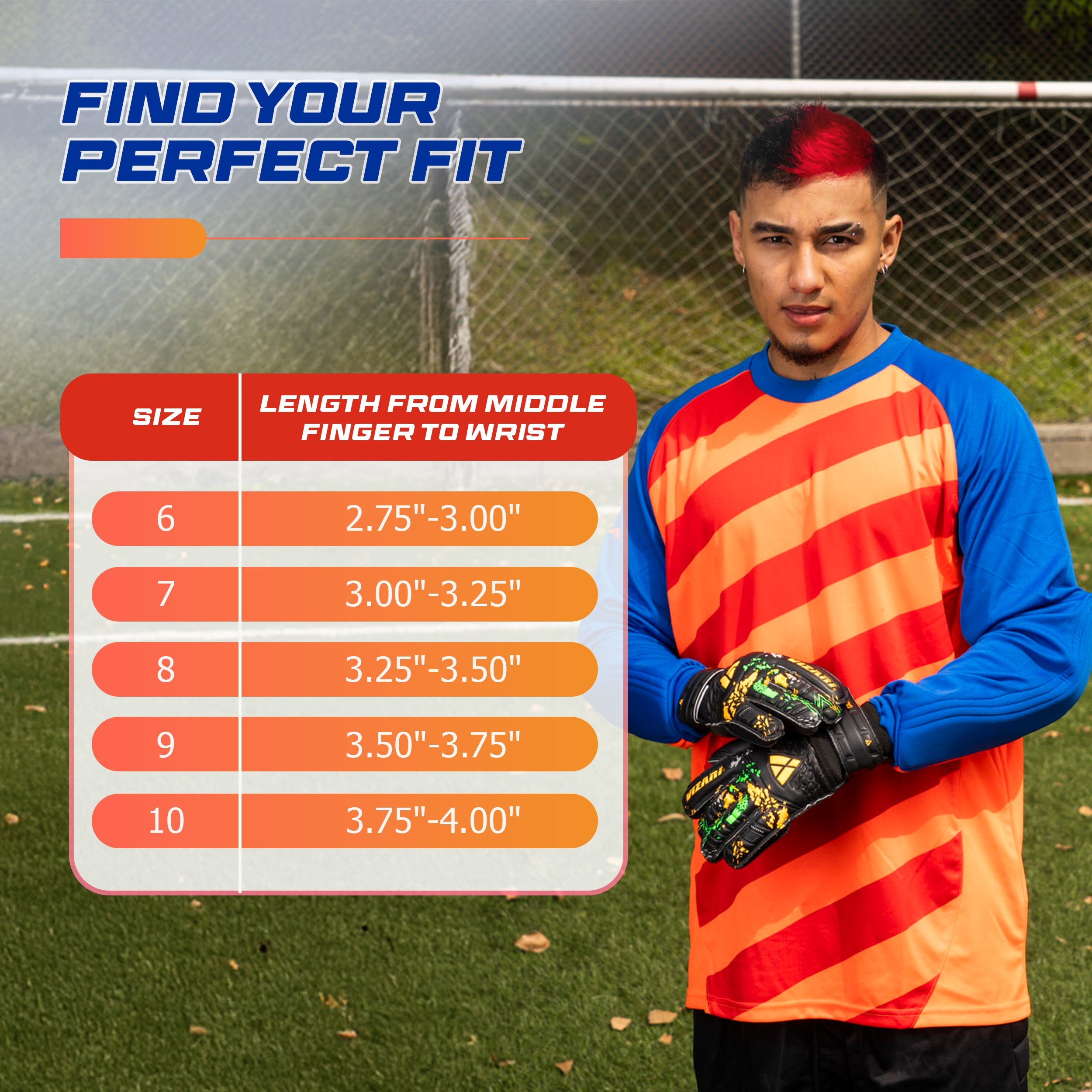 Galaxy F.P. Goalkeeping Glove-Black/Orange