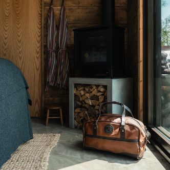 Bison Leather Weekender Duffel