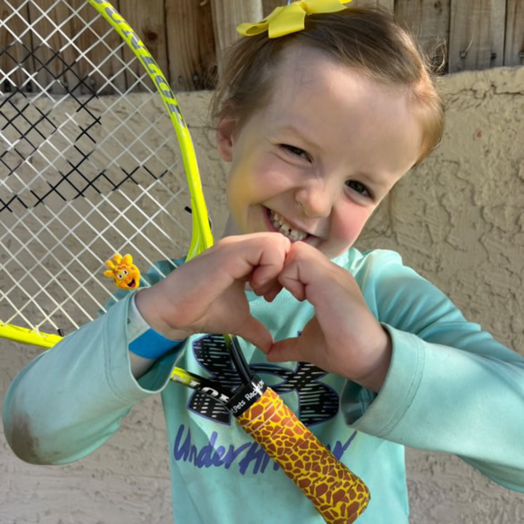 Giraffe Yellow  Tennis Overgrip Tape and Matching Shock Absorbing Dampener for Tennis Racket