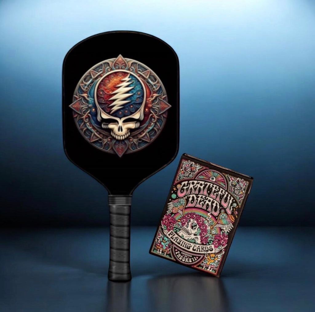Grateful Dead Drops - Stealie- Collector's Edition Pickleball Paddle & Playing Cards