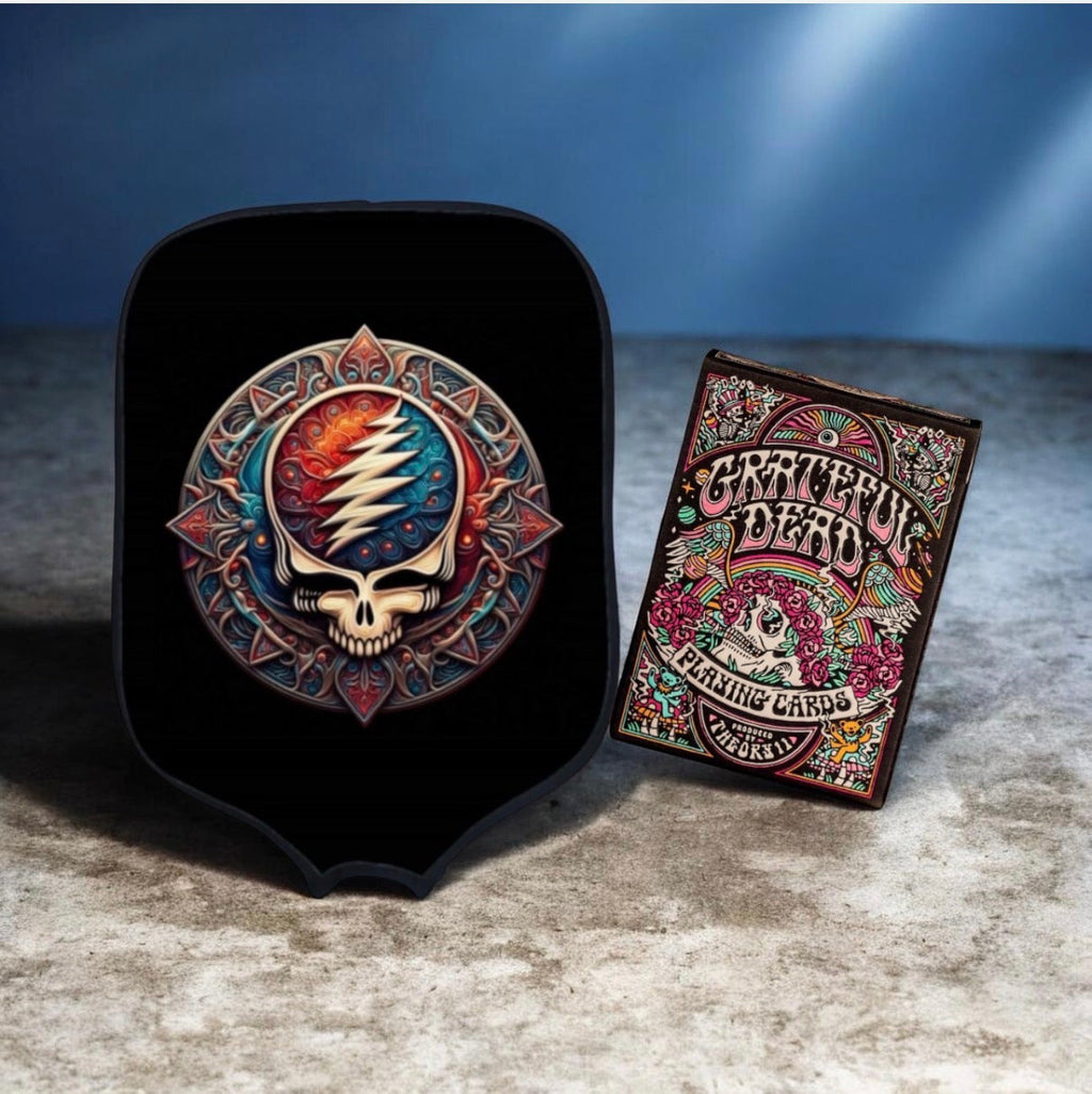 Grateful Dead Drops - Stealie Pickleball Paddle Cover & Playing Card Collectors Edition