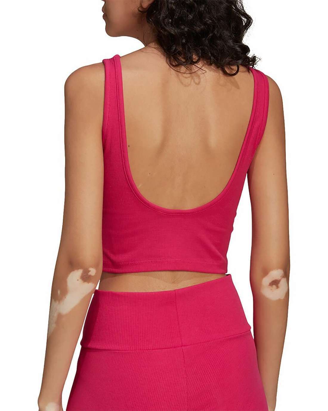 adidas Women's Adicolor Essentials Rib Tank Top - Real Magenta