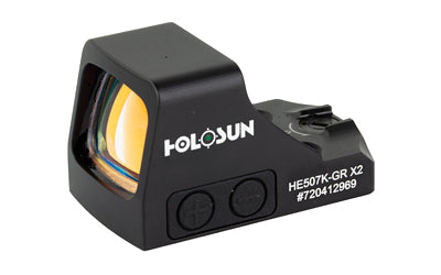Holosun Technologies 507K-X2 |  Green Dot |  32 MOA Ring & 2 MOA Dot |  Black Color HE507K-GR X2