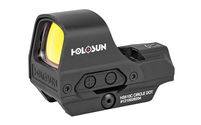 Holosun Technologies Open Reflex |  2 MOA Dot or 2 MOA Dot with 65 MOA Circle |  Solar with Internal Battery |  Quick Release Mount |  AR Riser |  Protective Hood |  Black Finish