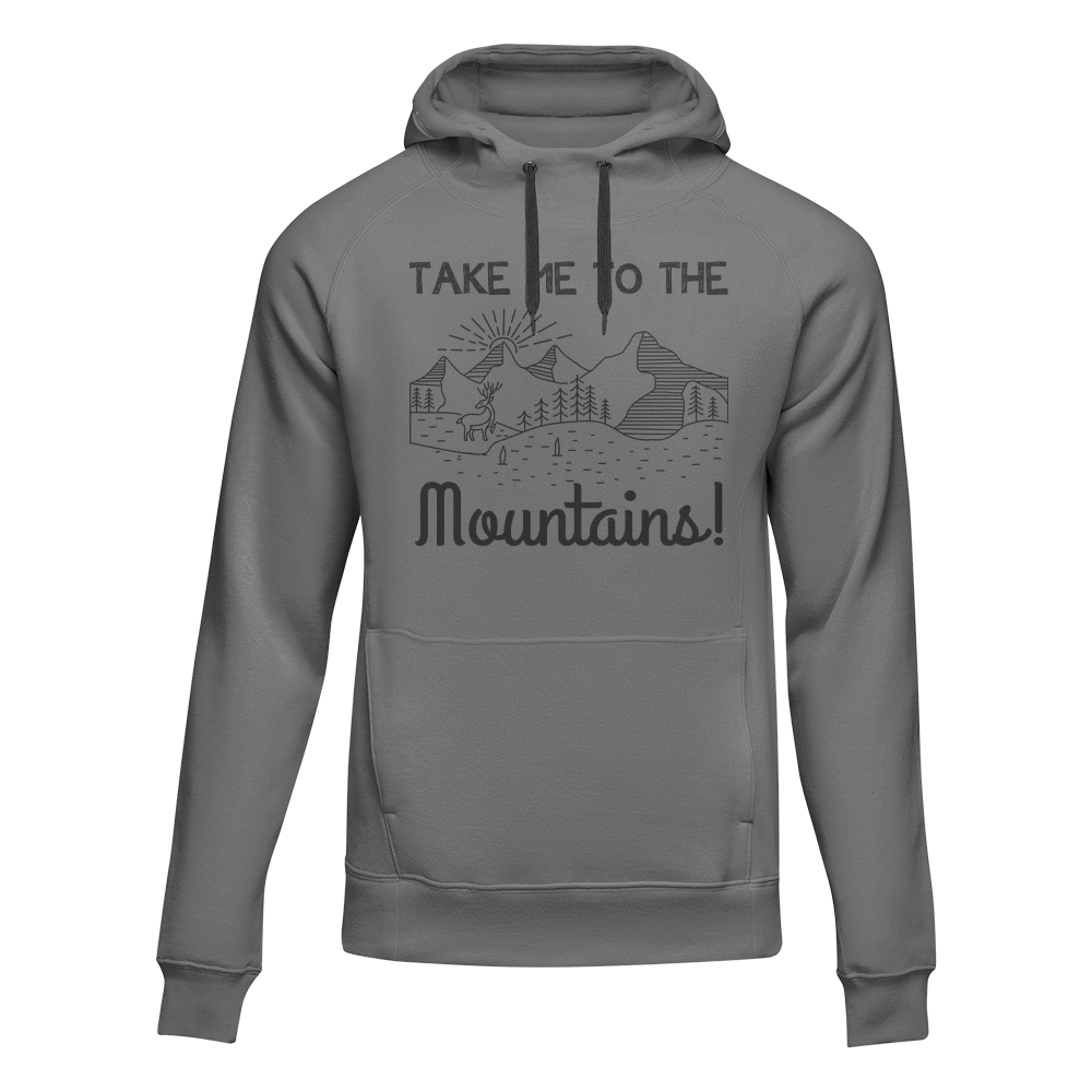 Hiking Take Me To The Mountains Adult Fleece Hoodie