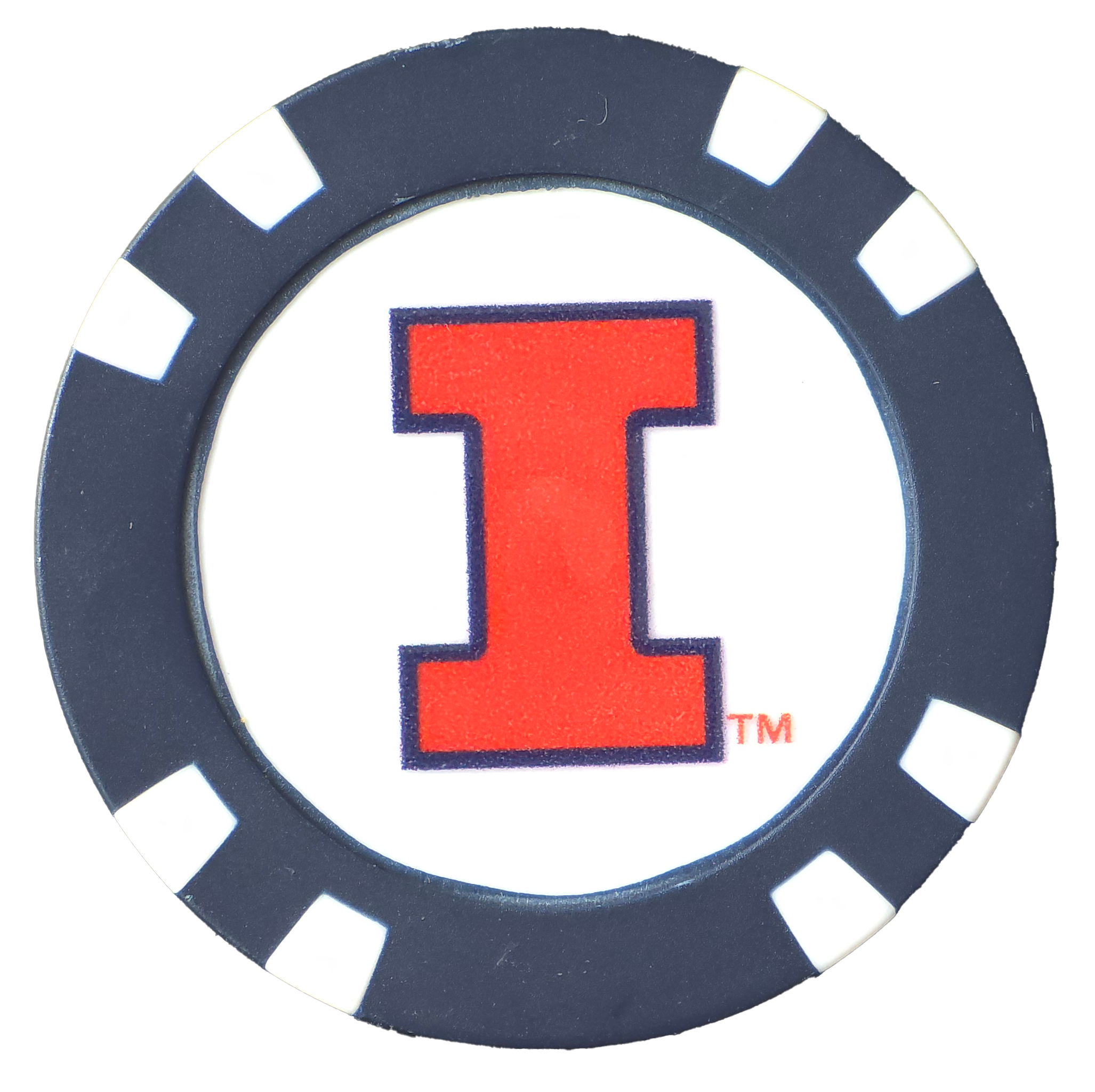 Officially Licensed Illinois Fighting Illini Poker Chip Ball Marker