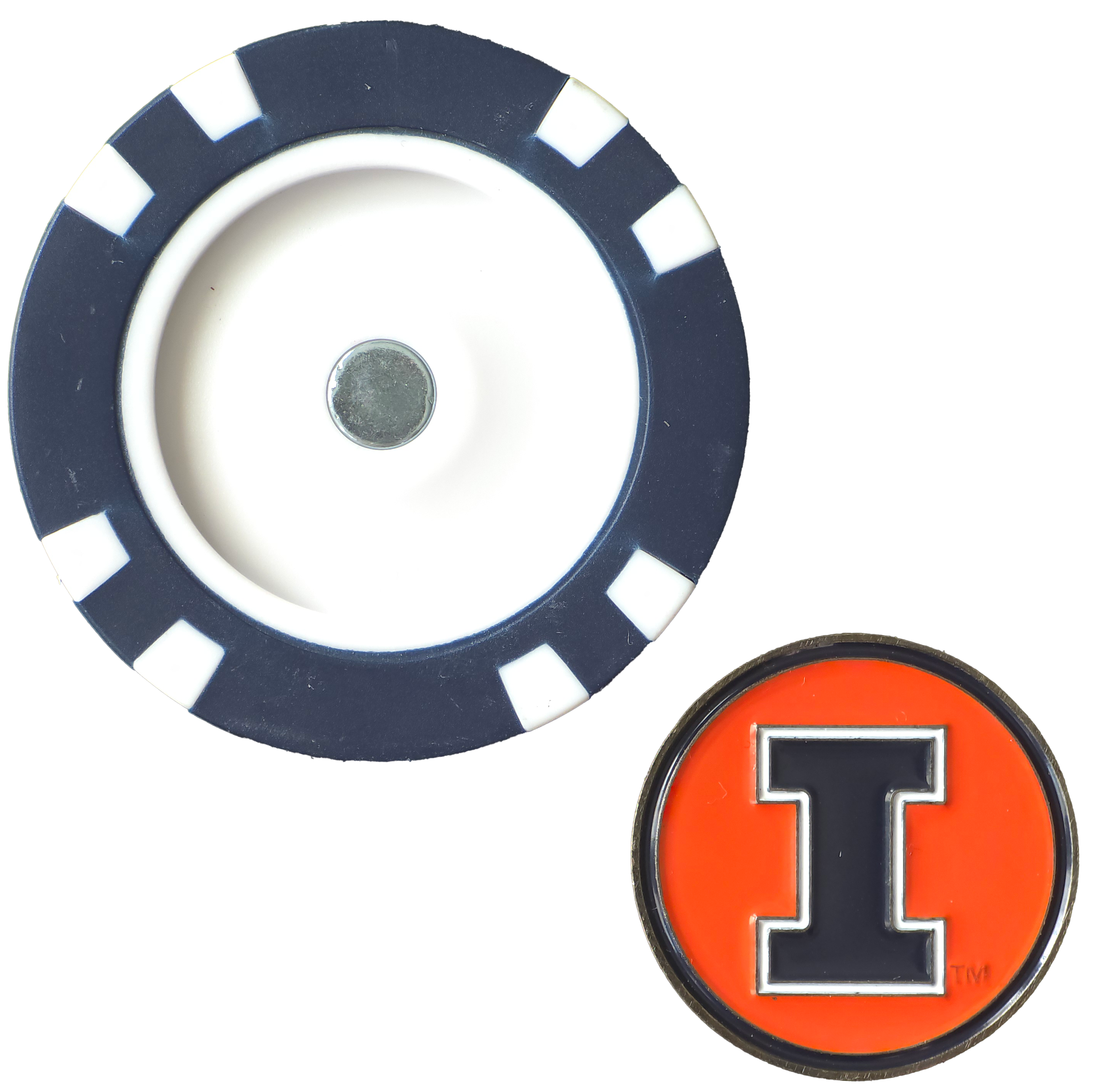 Officially Licensed Illinois Fighting Illini Poker Chip Ball Marker