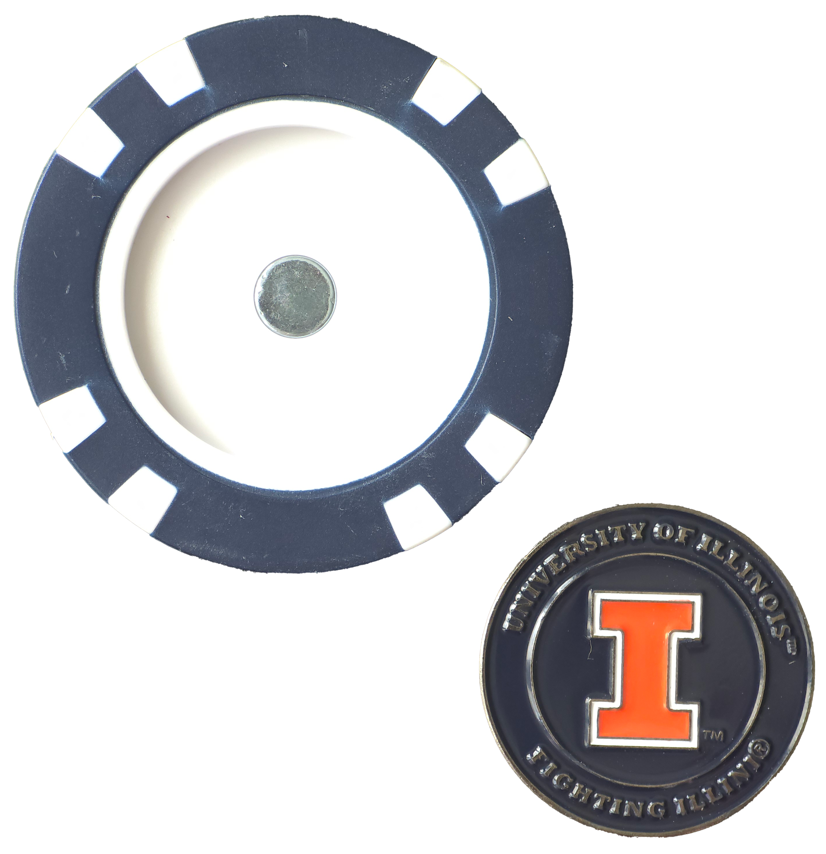 Officially Licensed Illinois Fighting Illini Poker Chip Ball Marker