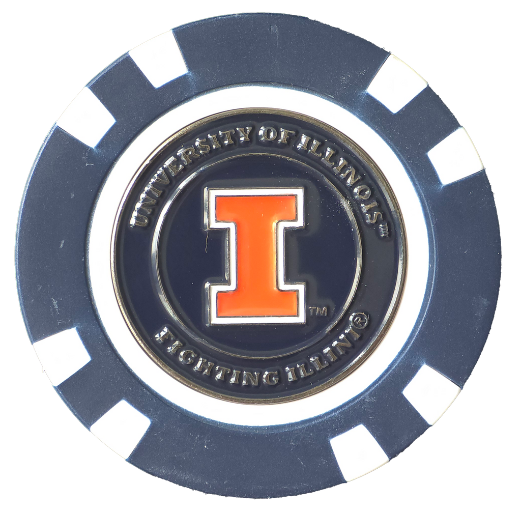 Officially Licensed Illinois Fighting Illini Poker Chip Ball Marker