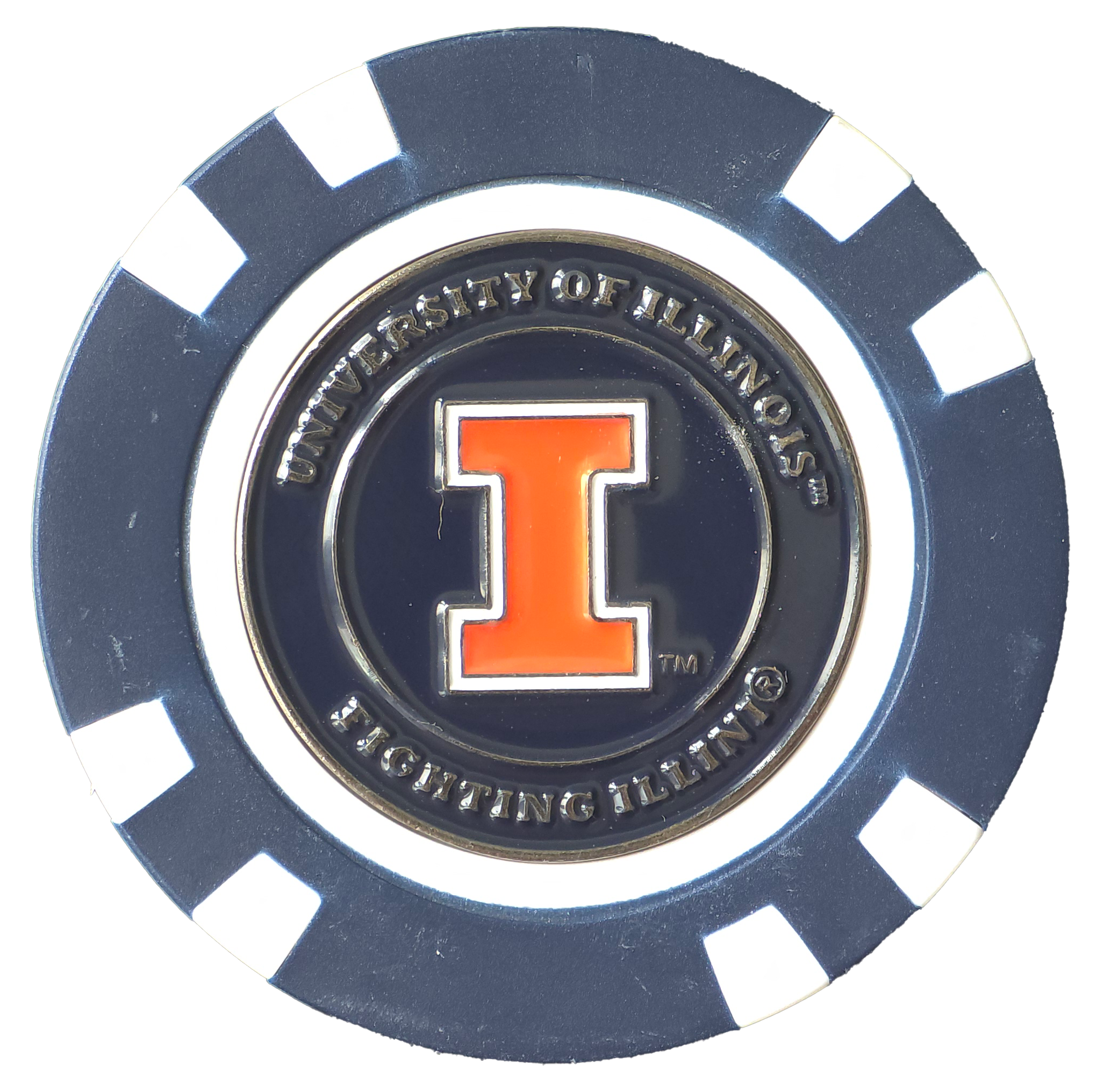 Officially Licensed Illinois Fighting Illini Poker Chip Ball Marker