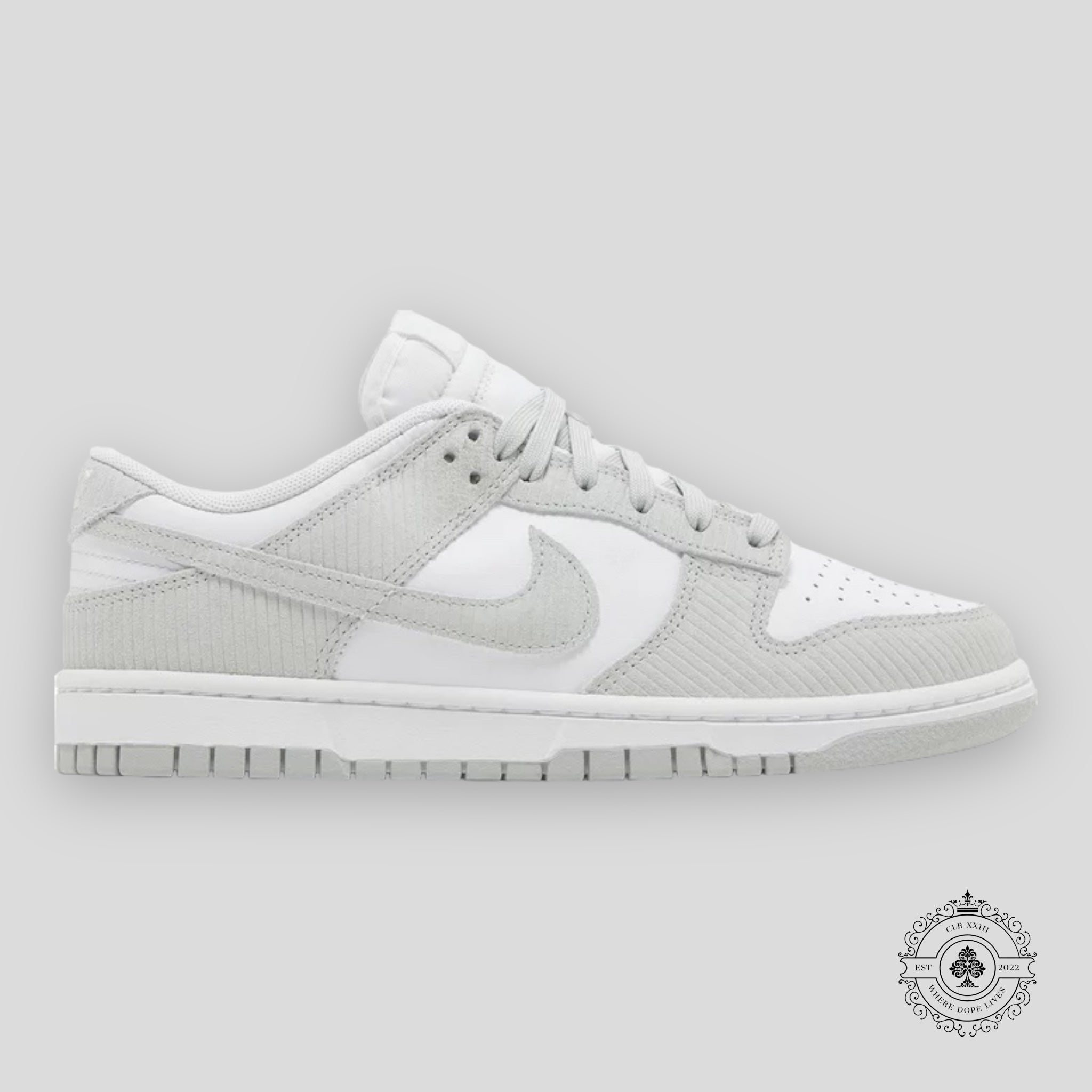 Nike Dunk Low (W) Light Silver Corduroy