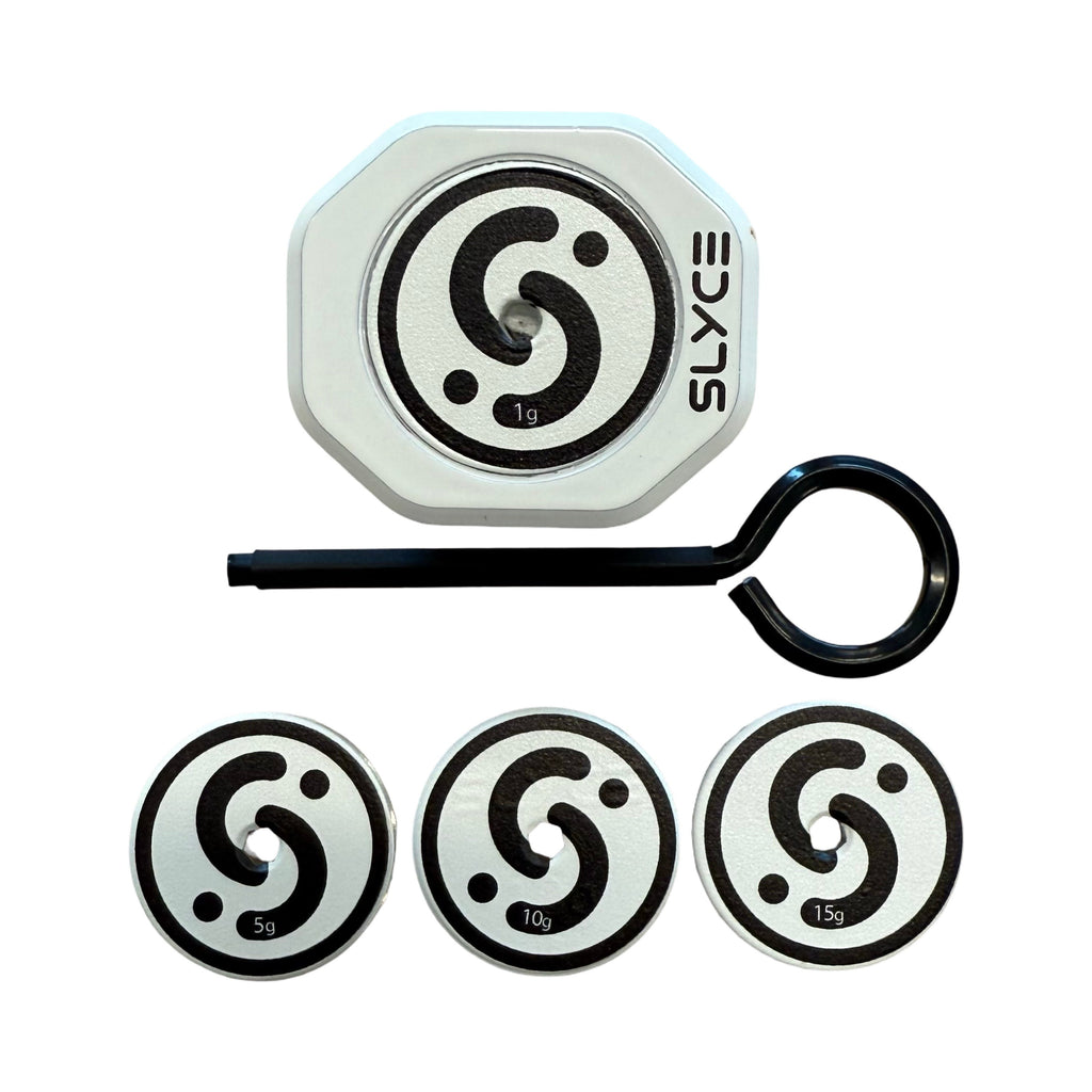 SLYCE Externally Adjustable Weighted SpeedCap (21g-36g) Pickleball Paddle Weighted Butt Cap