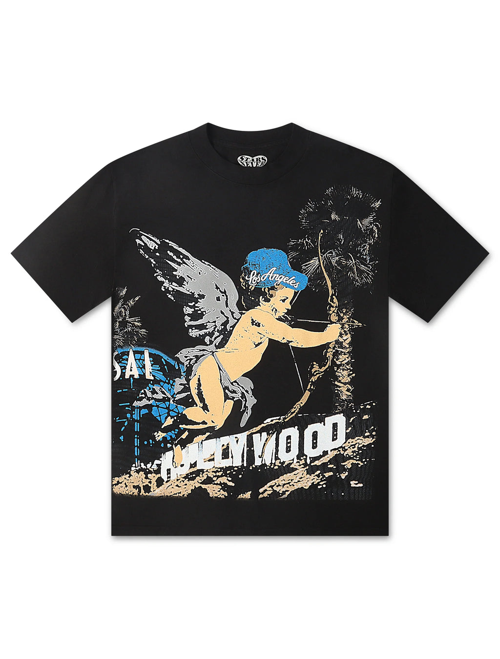 Stargazing Dodgers Hollywood Blue Tee - Black