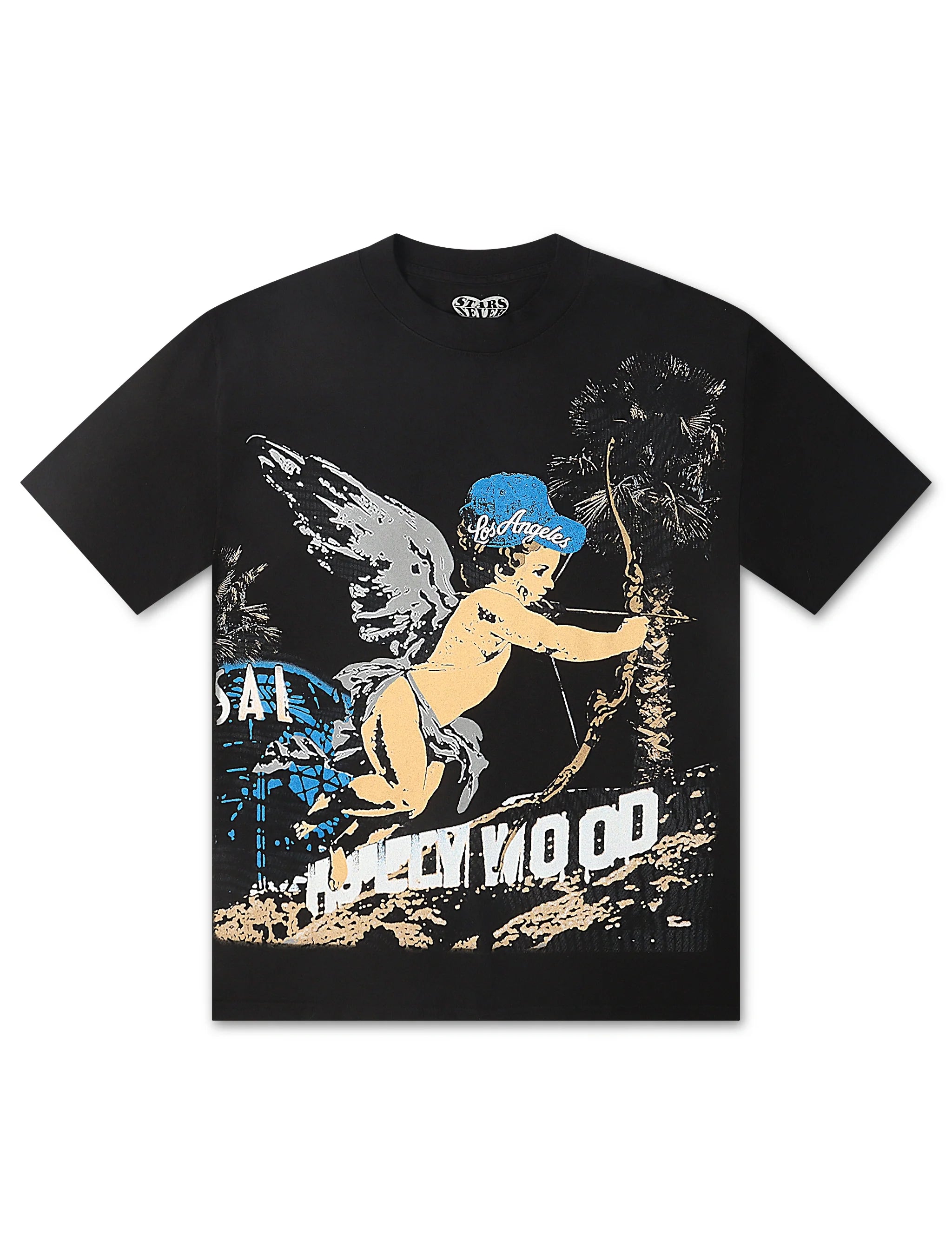 Stargazing Dodgers Hollywood Blue Tee - Black