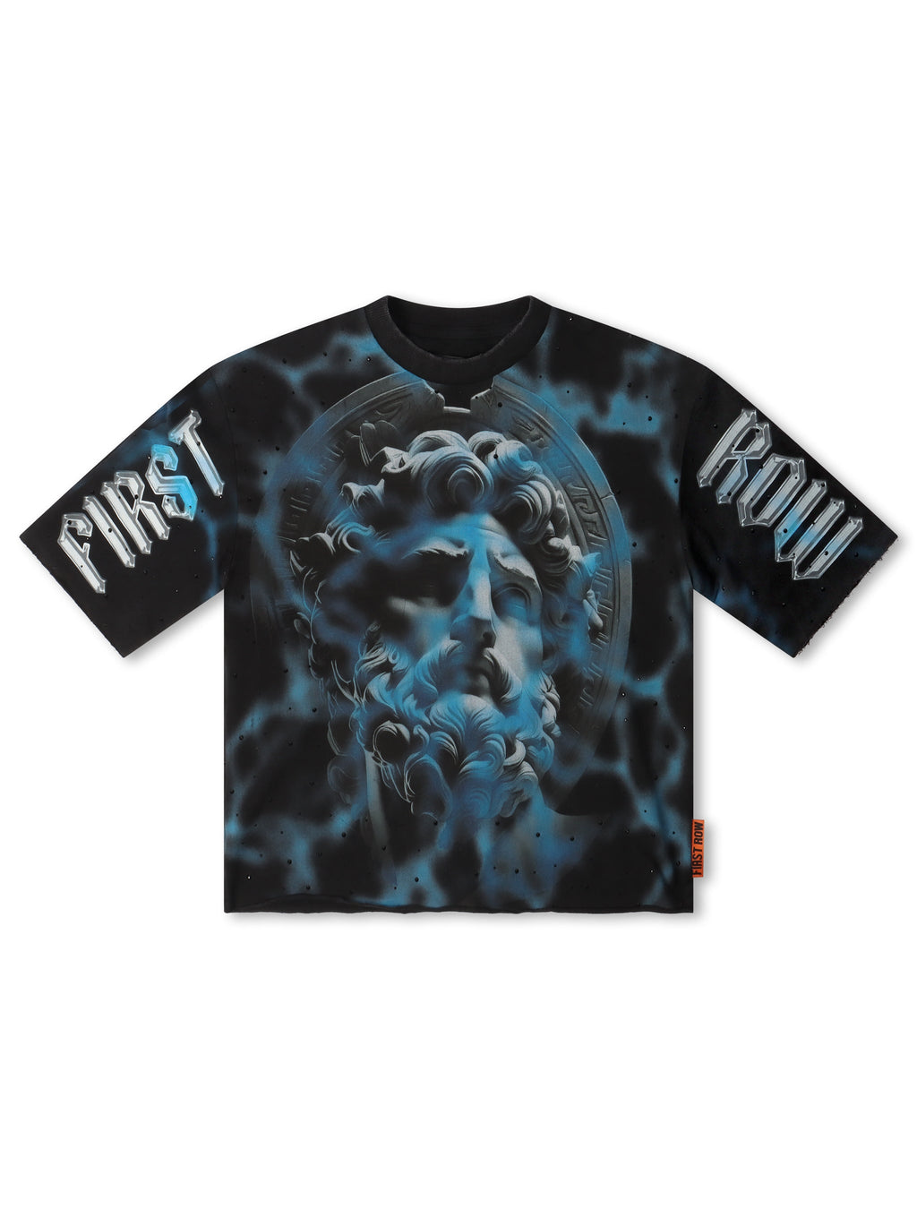 First Row Cropped Heavenly Bodies Tee - Black