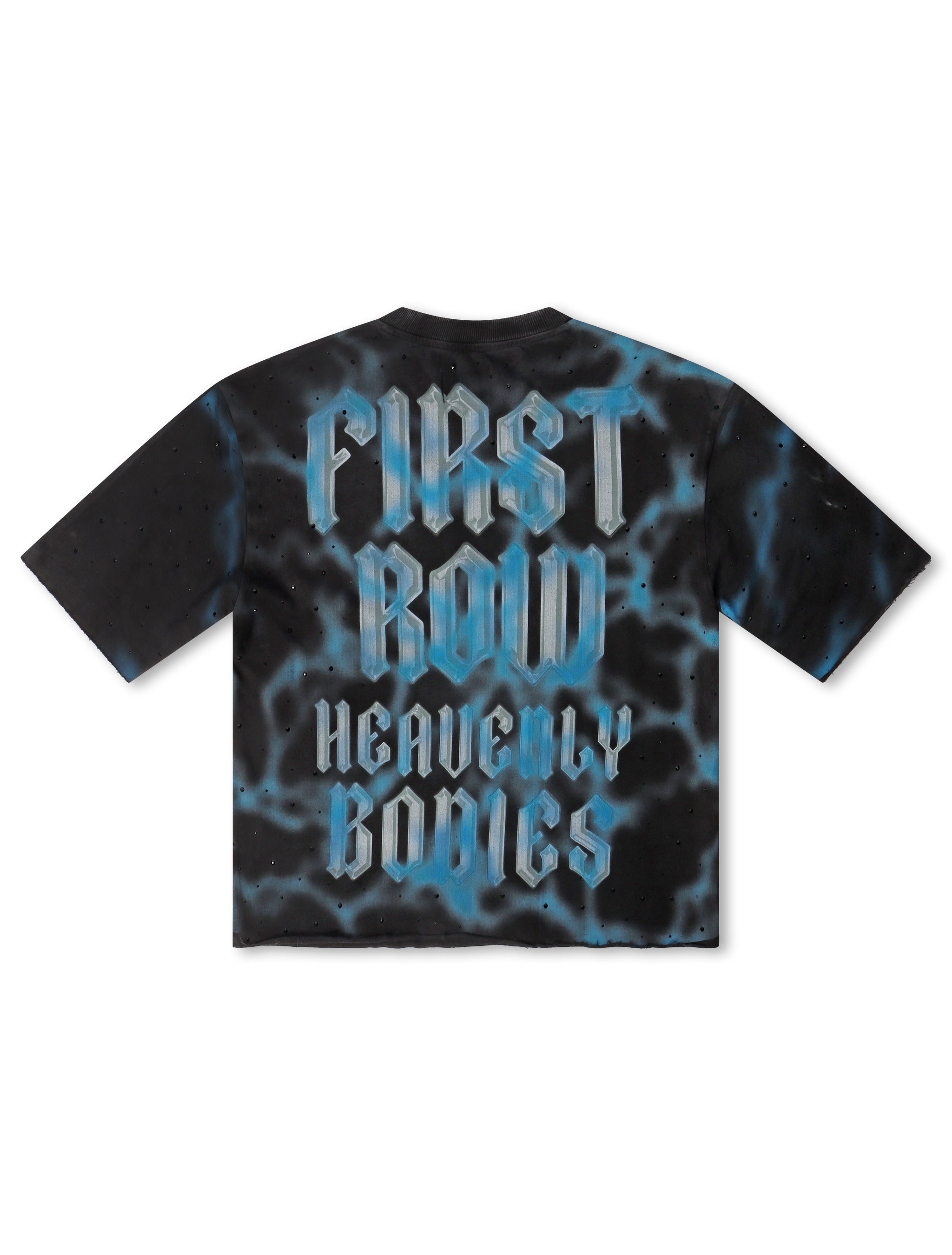 First Row Cropped Heavenly Bodies Tee - Black