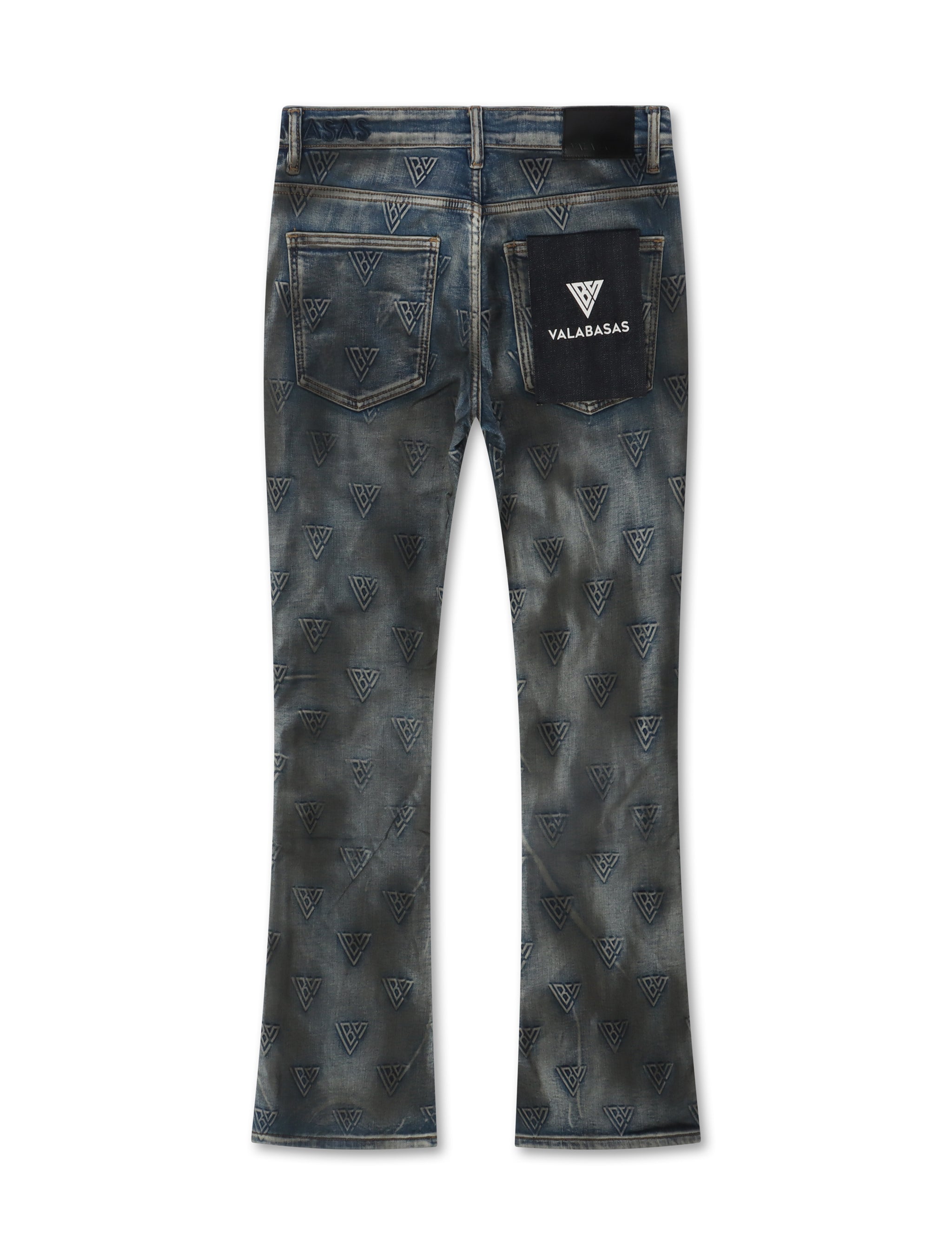 Valabasas Tagged Stacked Denim - Dirty Blue
