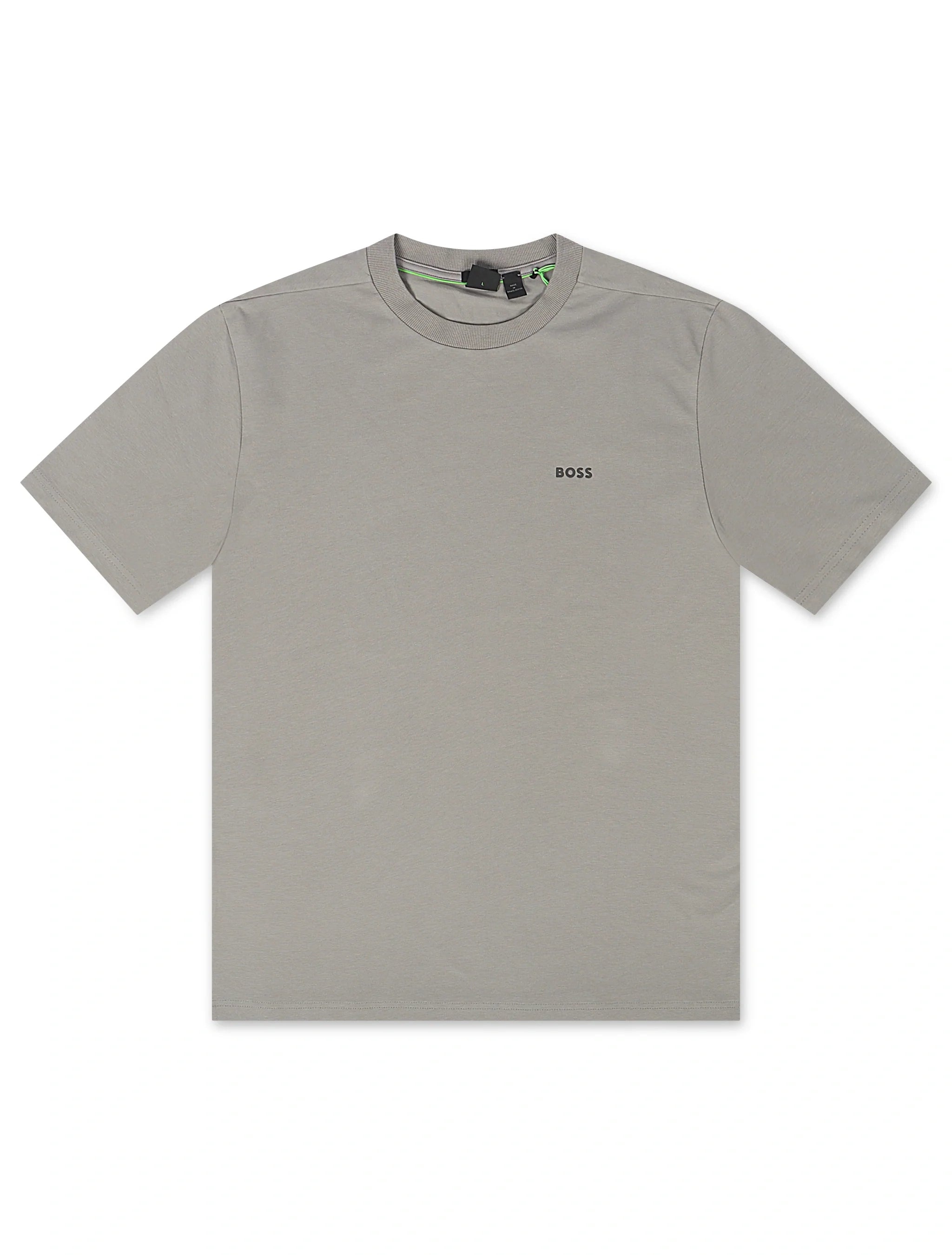 Boss Green Contrast Logo Tee - Grey