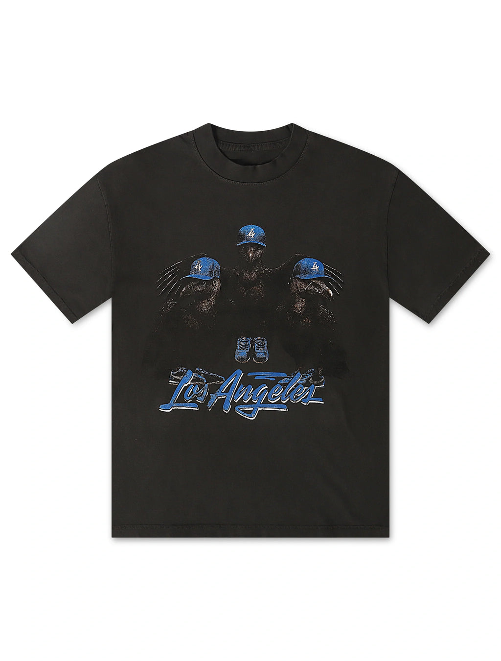 Stargazing Vulture Tee - Charcoal