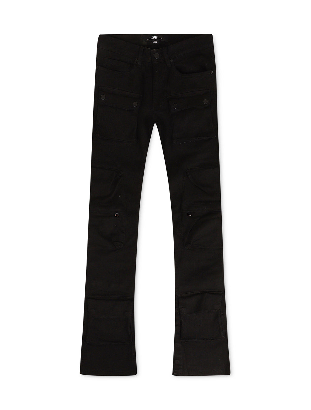 Jordan Craig Martin Stacked 3D Cargo Jeans - Jet Black