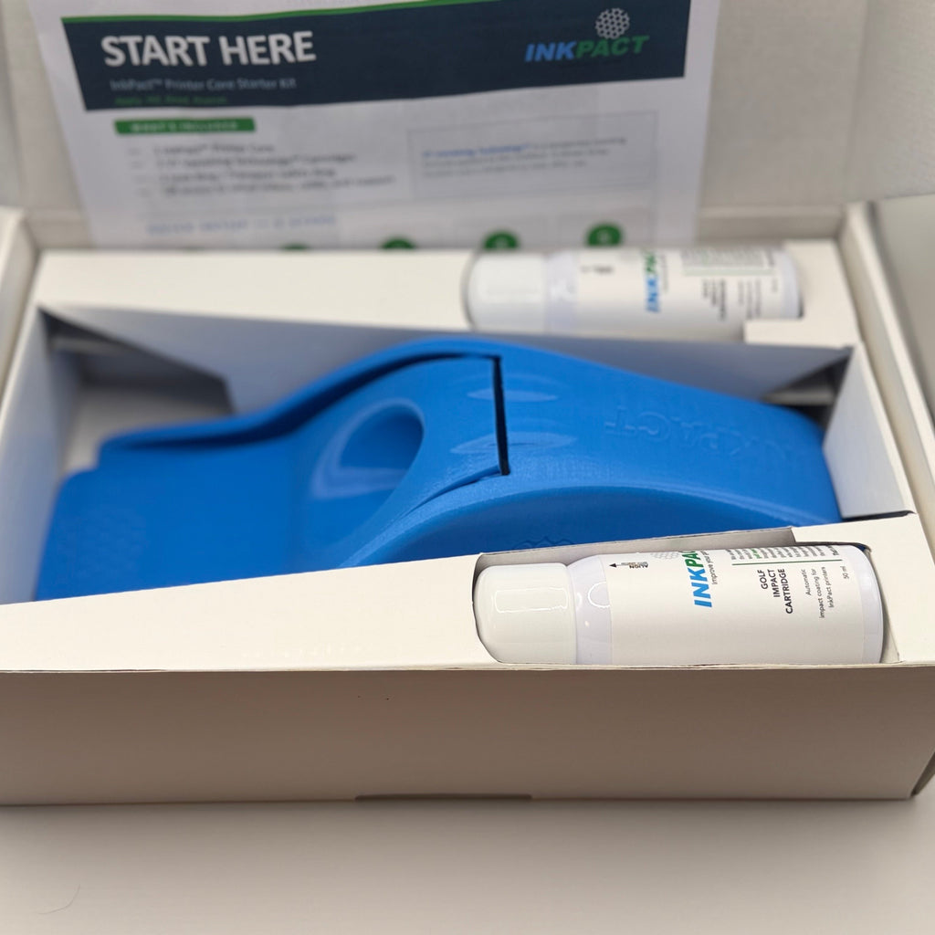 InkPact Clubface Printer – Golf Impact Feedback Starter Kit + 2 VT Sprays