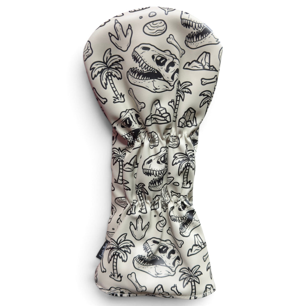 "Fossil Fairways" Driver Headcover – Premium Faux Leather Driver Cover – Elastic Fit – Embroidered Letters