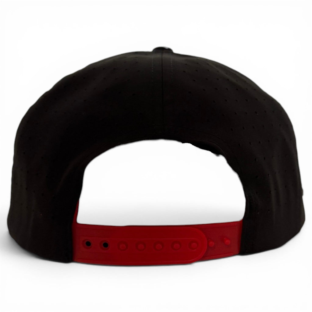 Evil Flamingo Golf Hat | Snapback Cap | Built-in Magnetic Ball Marker Holder + Marker Included | Adjustable Flamingo